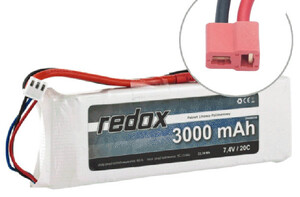 Akumulator 3000mAh 7,4V 2S 20C Redox LIPOL LIPO